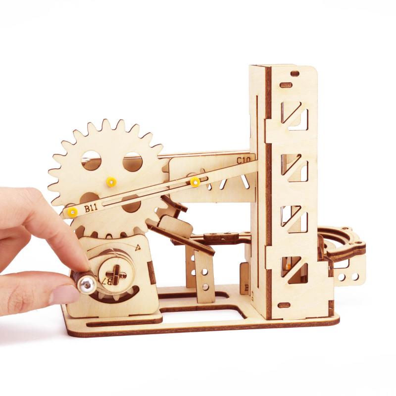 1 Juego Kits de Construcción de Modelos DIY con Puzzles Mecánicos Carrera en Espiral Puzzle 3D de Madera Juguete para Adultos y Adolescentes