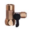 Brass Water Inlet Valve Easy to Install 3 Way Valve Versatile Water Inlet Ball Valve Upgrades for Homes & Office Use