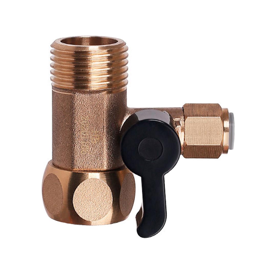Brass Water Inlet Valve Easy to Install 3 Way Valve Versatile Water Inlet Ball Valve Upgrades for Homes & Office Use