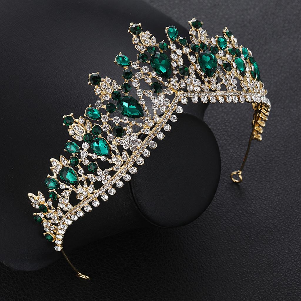 Nouvelle Couronne de Mariage Coréenne Colorée en Strass Coiffe de Mariée Populaire Peigne à Cheveux Accessoires de Mariage