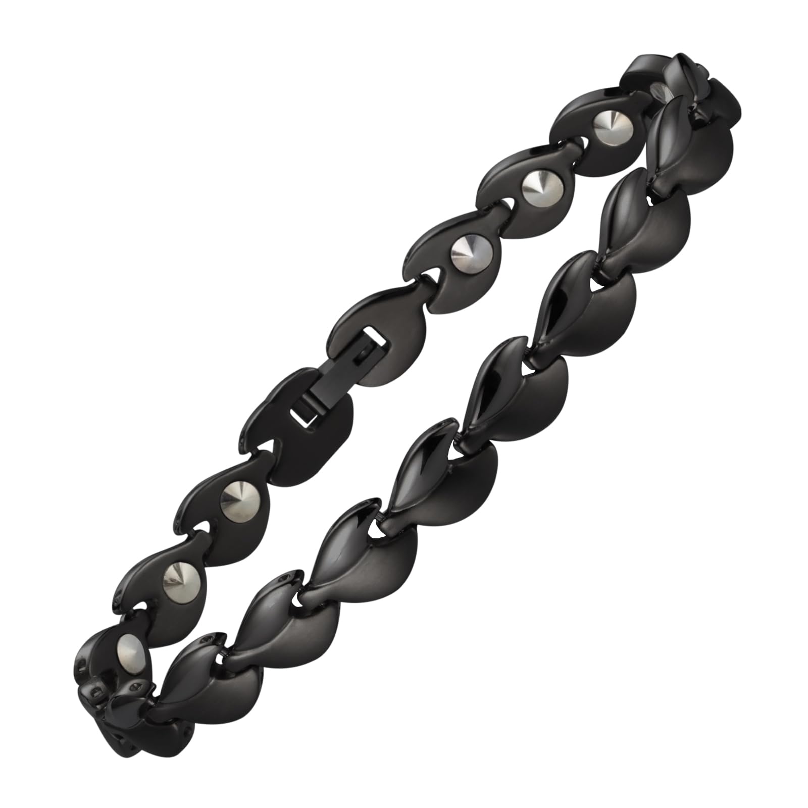 

Germanium Bracelet Titanium Stainless Steel Bracelet for Women Stainless Steel Design Lightweight Accessory Hypoallergenic Stylish Jewelry [HyyMe] & - чорний
