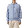 Polo Ralph Lauren Reversible Knit Hoodie With Kangaroo Pocket And Embroidered Logo Cardigan Sweatshirt Men Sweatshirt Blue 710883329-041