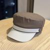 Octagonal hat women's flat top fashion retro British versatile cap trend show face small literary beret
