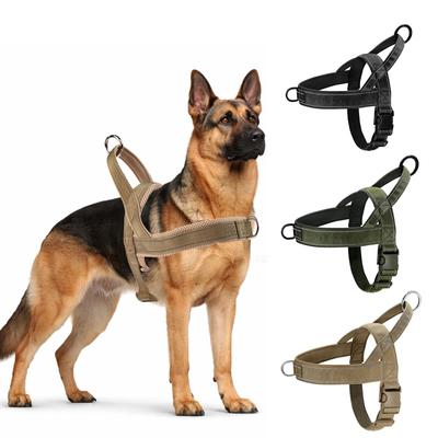 Tactisch Anti-trek Hondentuig - 1000d Nylon Verstelbaar Voor Grote Honden, Buiten Trainingsvest Met Handvat & Reflecterend