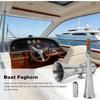 Fog Horn 304 Stainless Steel Loud Manual Handheld Air Horn with Removable Mouthpiece for Marine Emergency Backup Small Yachts Boats 1 Pc