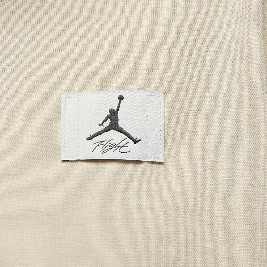 Jordan Essentials Logo Loose Fit Round Neck Short Sleeve Drop Shoulder T-Shirt Women tops Beige DO5038-234