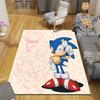 Sonic the Hedgehog Flannel Pattern Square Carpet,Area Rug,Carpet Rug for Living Room Bedroom Sofa Playroom Decor,Non-slip Floor Mat