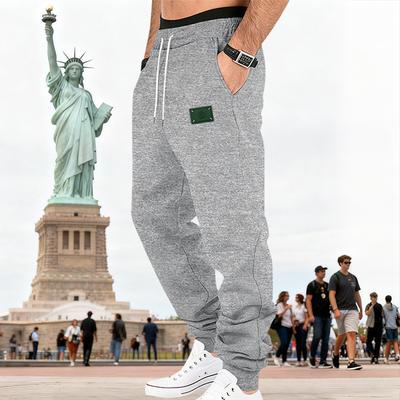 American New Autumn and Winter Velvet Men's Loose Heavyweight Trendy Versatile Casual Sports Pants