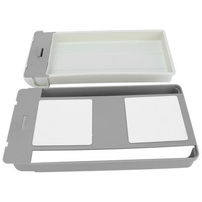 Under Desk Drawer Office School Kitchen Under Desk Storage Box for Pens Keys Makeup Sundries StorageWhite Gray