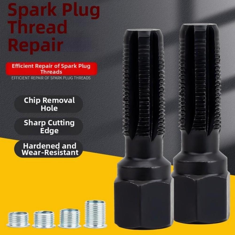 Black Oxide Treatment Re-thread Tap Spark-Plug Repair Tool Steel Thread Repair