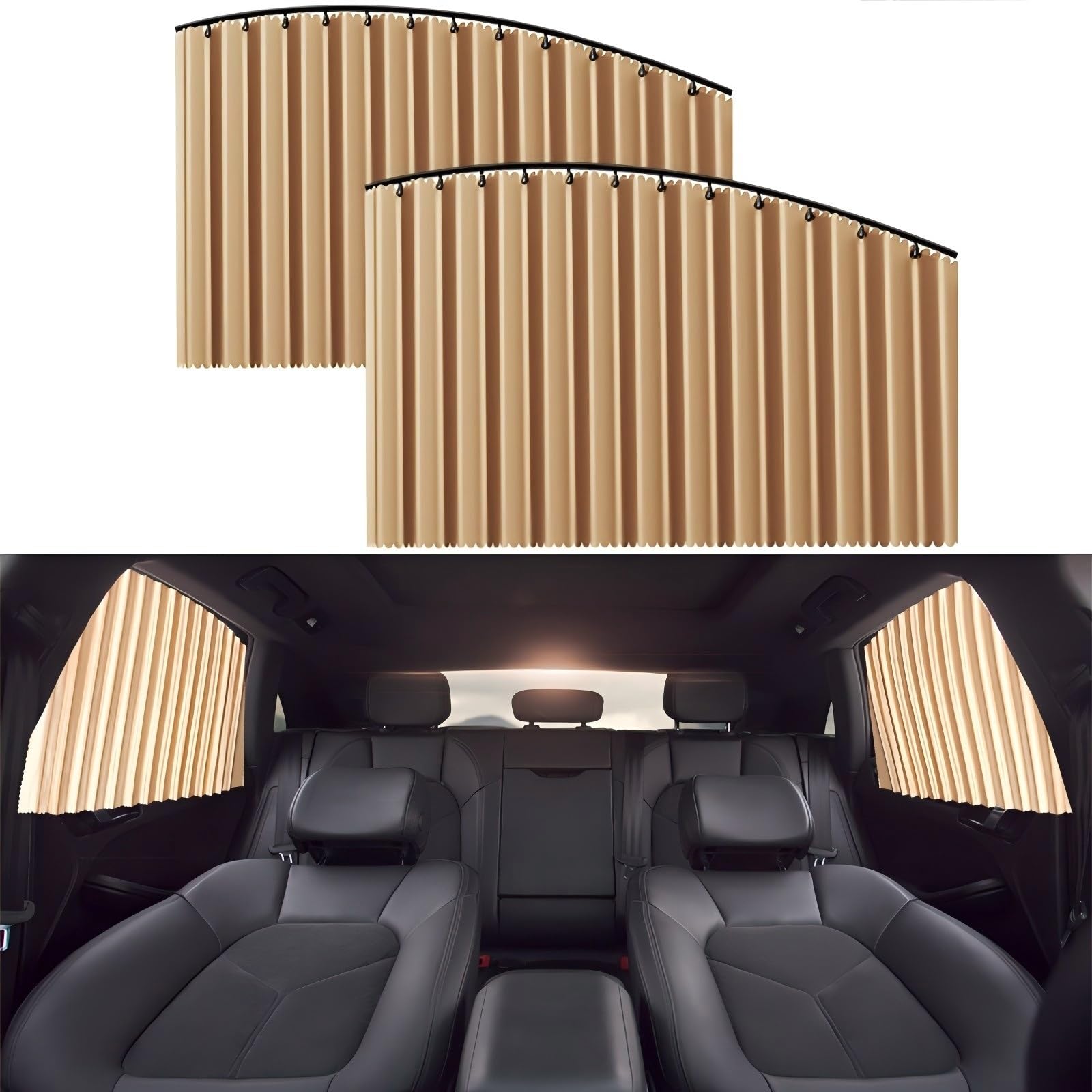 Car Curtain Car Sun Shade Applicable to Mazda Mazda CX-5 2 pieces for rear seats золотой