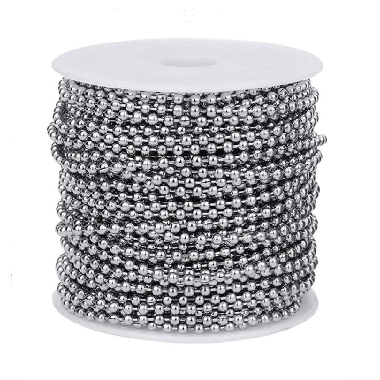 Stainless Steel Ball Chains Dog Tags Chain Bead Necklace Chains for W/20 Connect