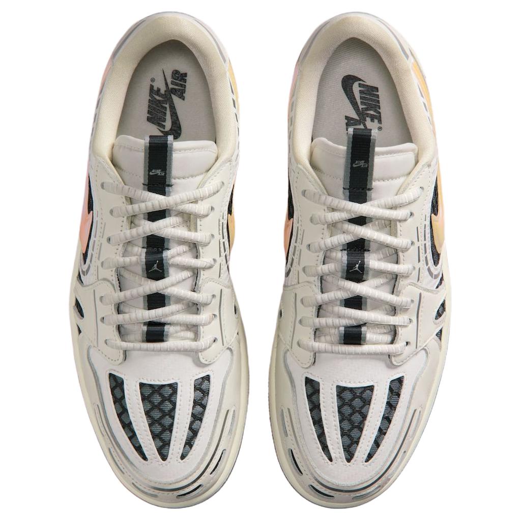 Jordan Air Jordan 1 Low Top Vintage Basketball Shoes Women's White Gray HQ2186-100