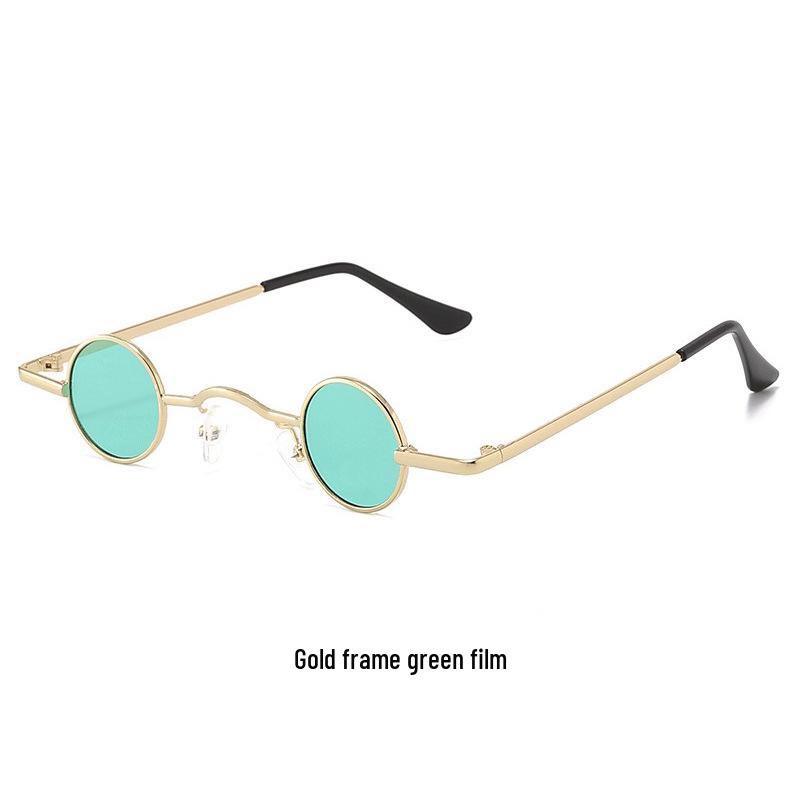 Retro Round Small Frame Mirror Glasses: Hip Hop Street Style Mini Sunglasses