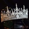 European and American High End Semi Round Crowns Bride's Headwear  Crystal Birthday Crowns  Dinner Studio Hair Crowns  and Fashion Show Accessories
