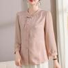 2026 New Spring Seven-Sleeve Top for Middle-Aged Women - Round Neck Shirt