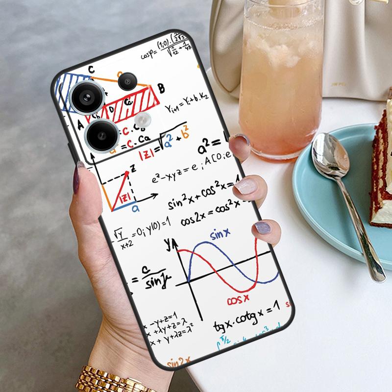 Physics Science Maths Formula Funda For Xiaomi Redmi Note 12 11 10 9 8 13 Pro Plus 12S 11S 10S 9S 10A 9C 10C 12C 13C Case