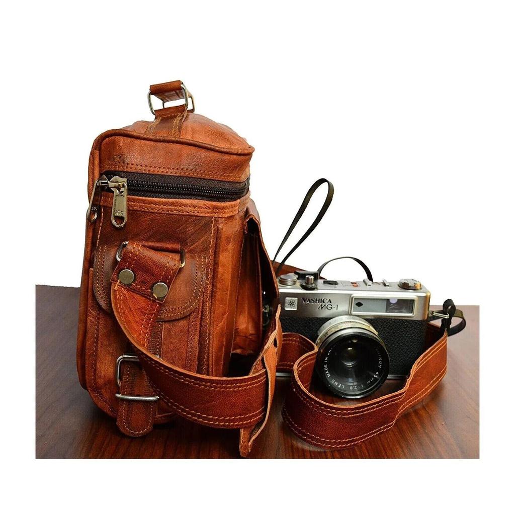All Camera Goat Brown Leder DSLR SLR Messenger Classic Bag Gepolsterte Umhängetasche