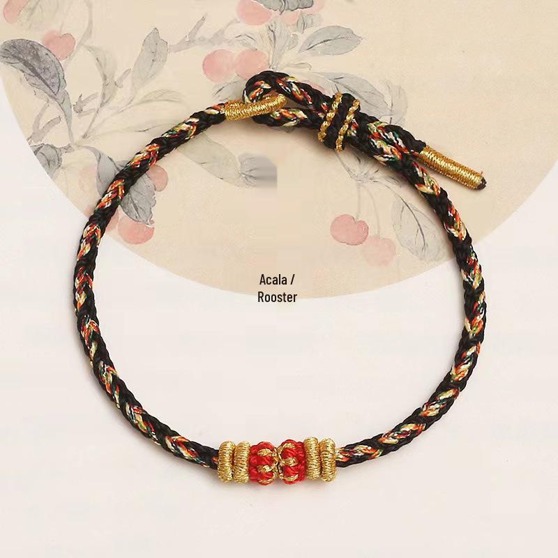 2025 Zodiac Year of the Snake Men's Handmade Red String Bracelet