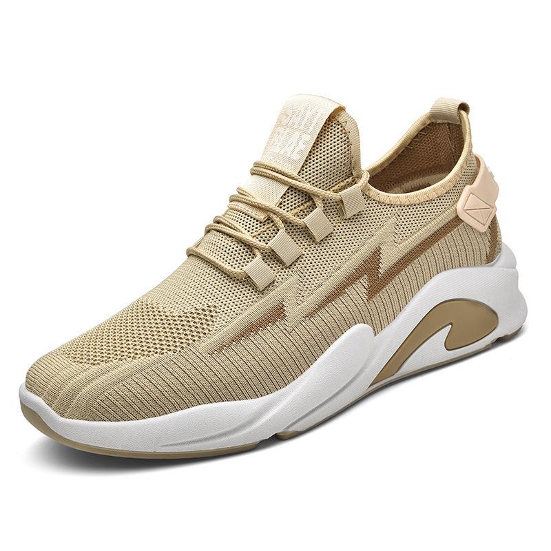 Men's Four Seasons Coconut Shoes Low Top Fashion Front Lace-Up Mesh Sneakers Men's Shoes