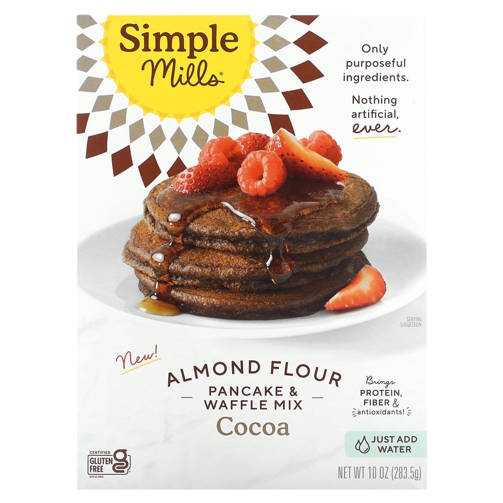 Simple Mills Almond Flour Pancake & Waffle Mix, Cocoa, 283.5g (10oz)