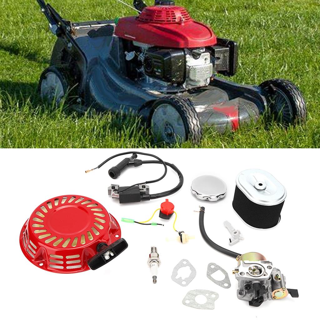 Recoil Starter Carb Ignition Coil Spark Plug OnOff Switch Fuel Cap Hose Kit Fit for Honda GX160