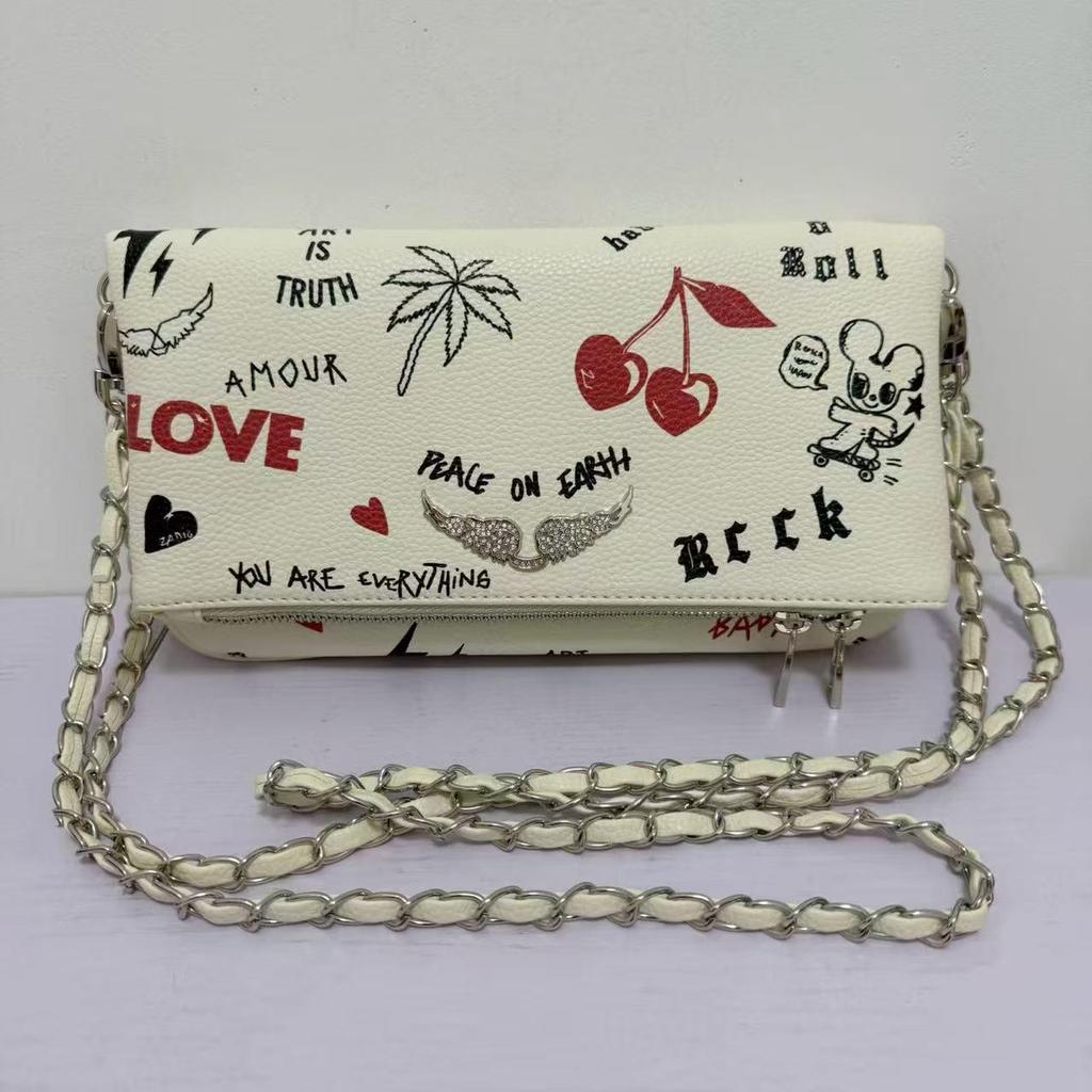 Francuska Klasyczna Mała Kwadratowa Torebka ze Skóry Naturalnej - Wszechstronna Torebka na Ramię/Listonoszka z Skrzydłami - Moda Europejska i Amerykańska