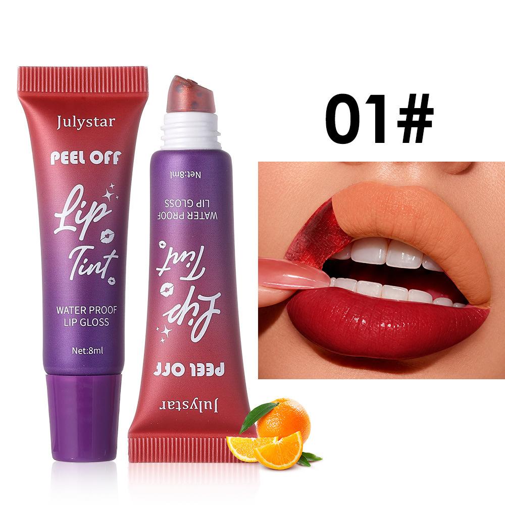 6 Color Tear Off Liquid Lipstick Matte Long Lasting Peel Off Lip Stain Tattoo Lipstick Waterproof Moisturizing Lipgloss Cosmetic