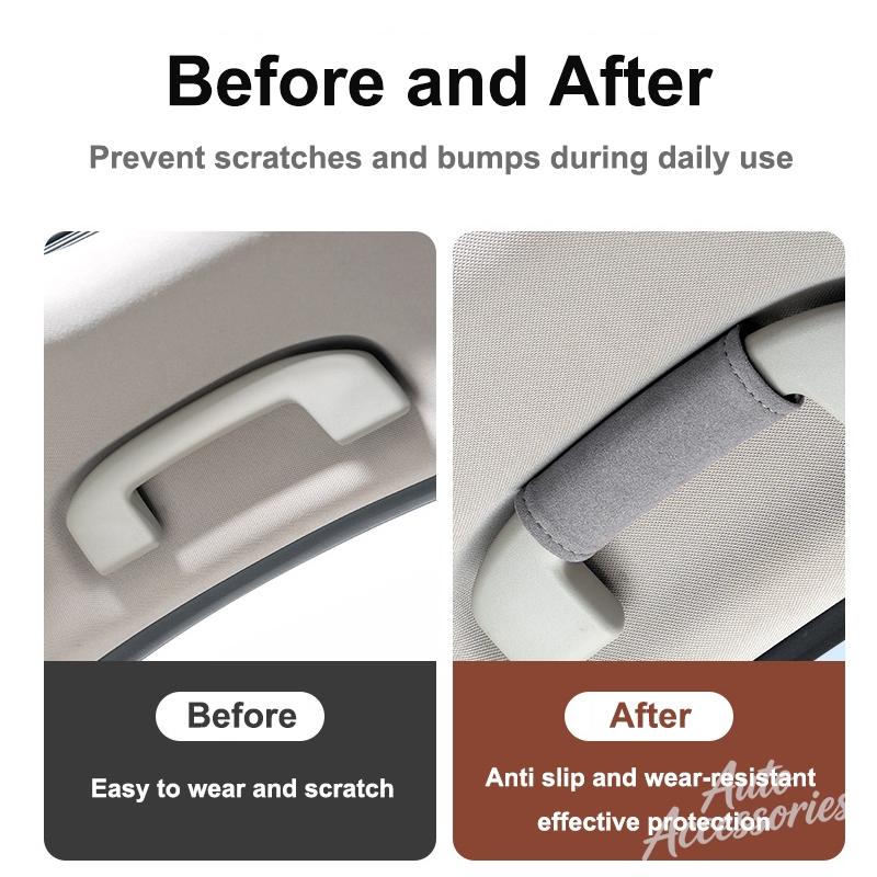 Car Roof Handle Cover Suede Pull Gloves Protect Case Accessory For BMW M Performance E46 E90 E60 F30 F10 E39 E36 F20 E87 E90 G60