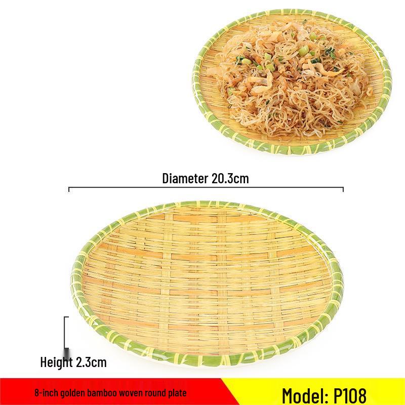 Bamboo-Style Melamine Serving Plate