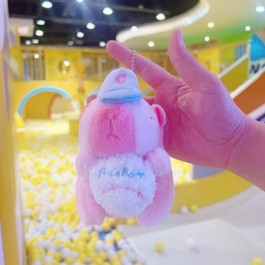 Capybara Schlüsselanhänger Plüsch: Niedliches Meerschweinchen Plüschtier Anhänger Puppe und Schlüsselanhänger