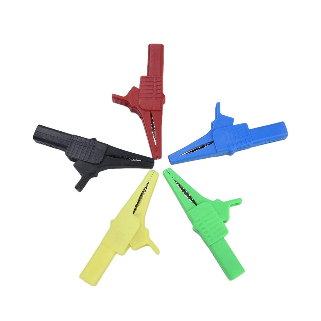 5PCS Copper Clips Rated 1000V 32A with 4mm Banana Socket Designed for Multimeter and Electrical Circuit Test Applications