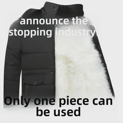 Men’s Winter Cotton Padded Jacket with Fur – Warm Coat for Middle-Aged and Elderly