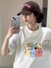 Fun Cartoon Printed Cotton Short-sleeved T-shirt Women's Summer New American Loose T-shirt Half-sleeved Top