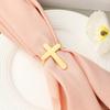 4Pcs Cross Napkin Rings Artistic Table Decor Secure Holders for Various Occasions Festivals Weddings Hotels Metal Set
