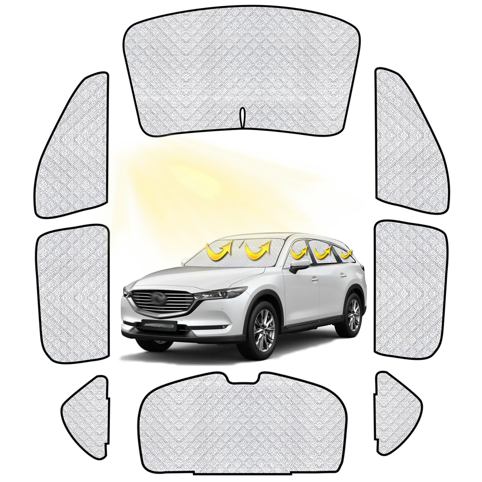 

Mazda CX-8 Полный комплект Mazda CX-8 Солнцезащитный экран для ночевки в машине, Солнце чёрный