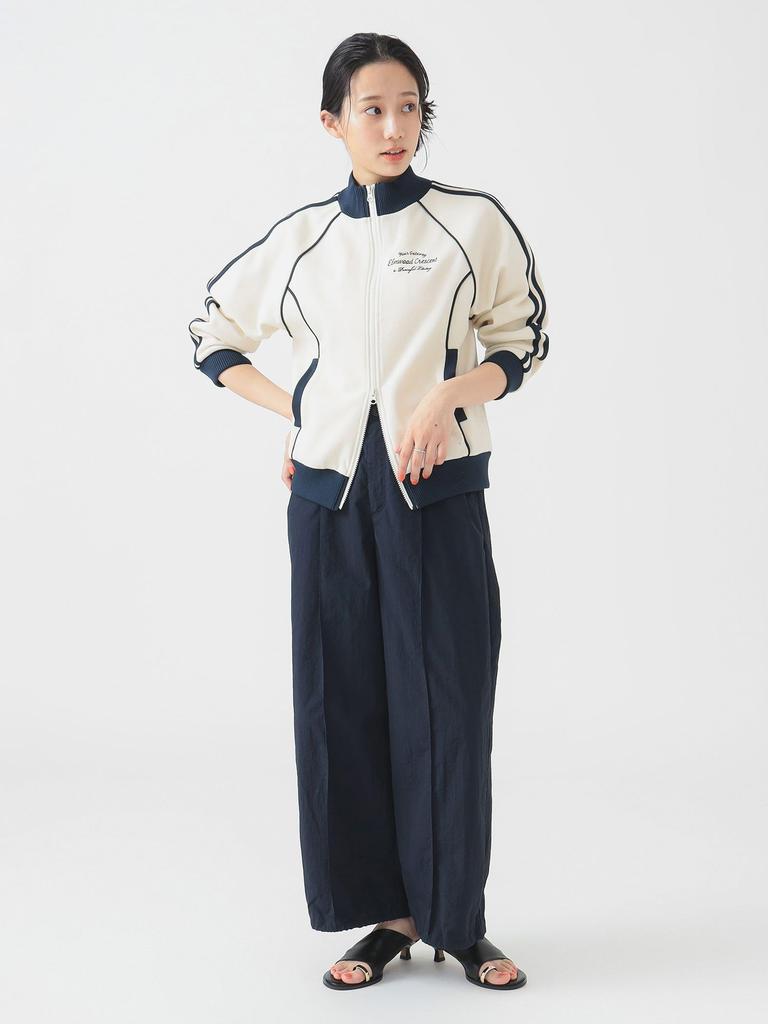 B:MING LIFE STORE by BEAMS Women's Water-Repellent Parachute Pants (Sizes S-M) Navy