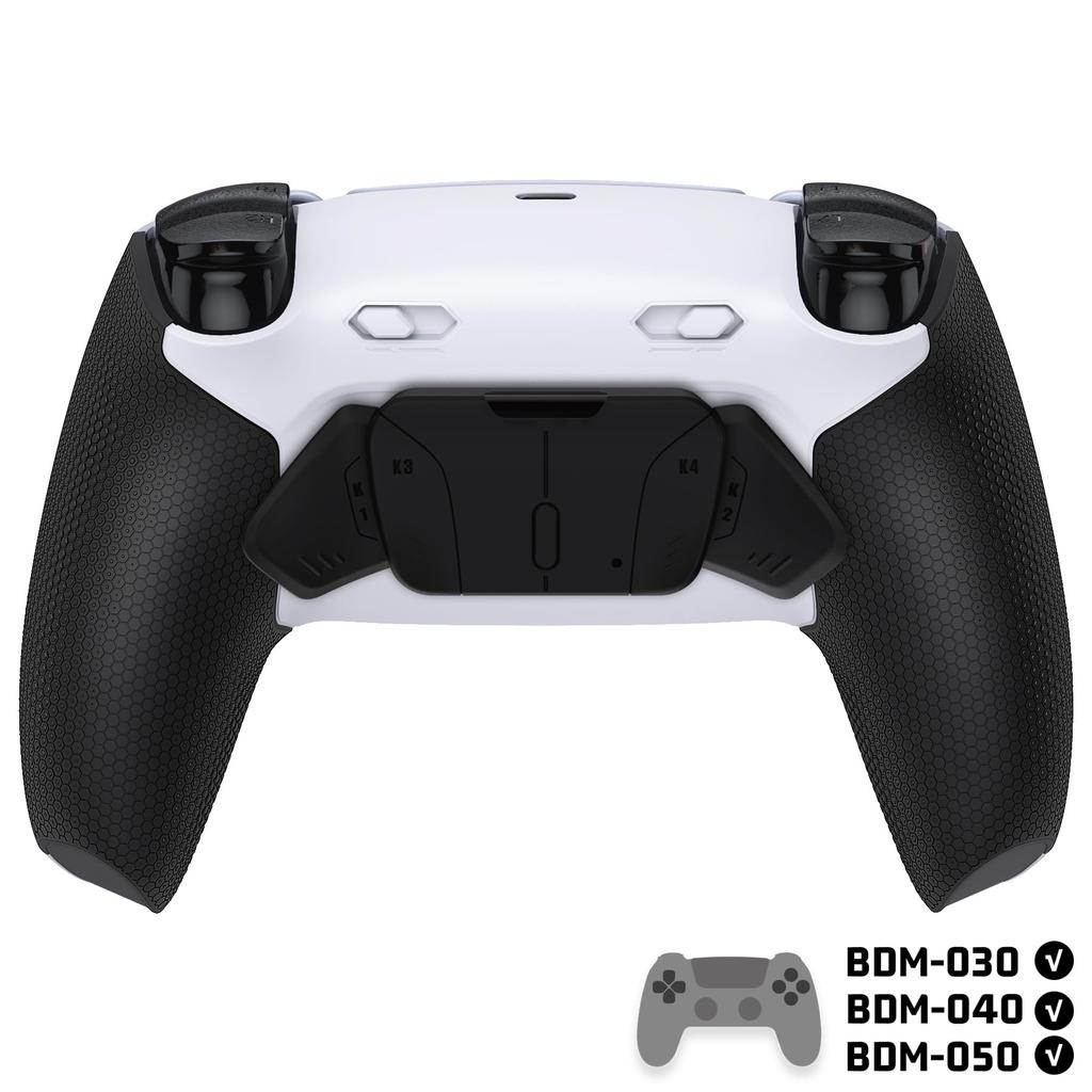 eXtremeRate RISE4 Plus MAX Back Paddle Kit for PS5 Controllers 040 with Bottom Clicky Trigger Stops Rubber Remappable Back Button Kit for PS5