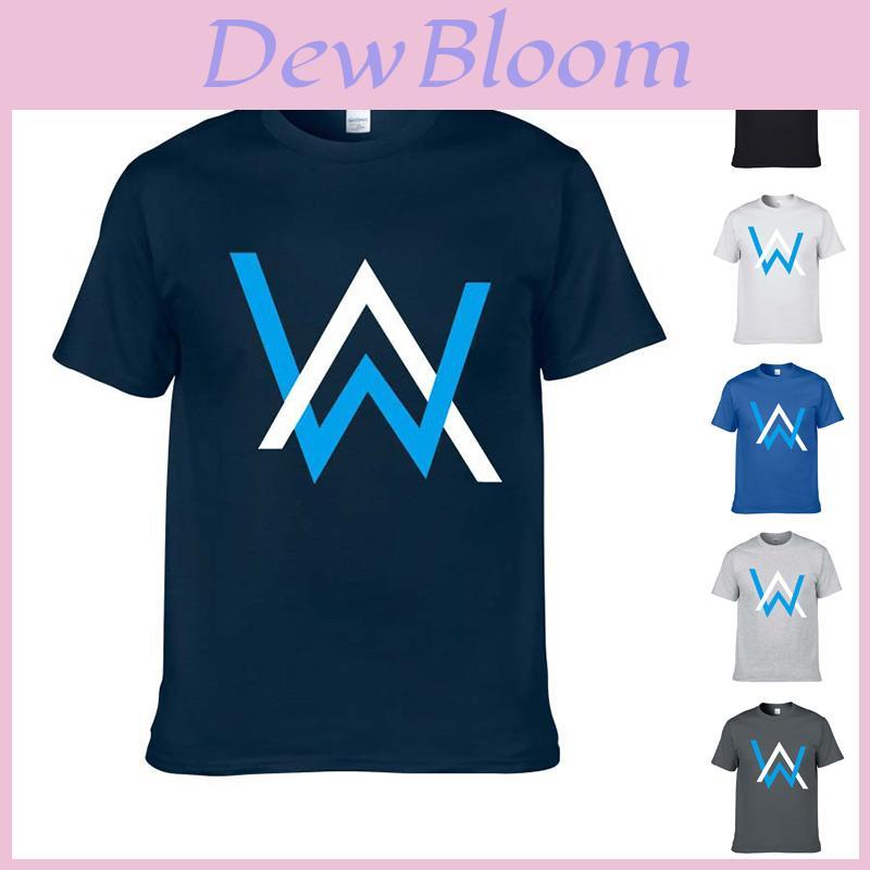 T-shirt di Cotone Lussuosa Alan Walker Faded con Scollo a O Classico per Uomo in Ogni Stagione