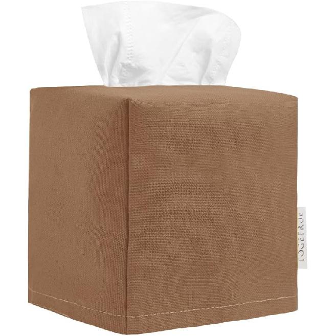 Tissue Box Cover, Reble Fabric Tissue Holder, Square Canvas Tissue Holders Decorative for Bathroom Vanity Countertop, Bedroom, Tabletop and Living верблюд