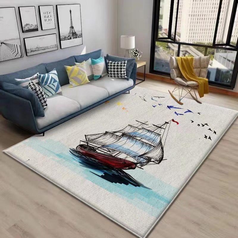 

Мягкий ковер для гостиной, спальни, полный размер, нескользящий, для зоны журнального столика, эркер, татами, удобный, прочный 60*90cm