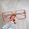 European American Style Square Blue Light Blocking Glasses Women Men Fashion Eyewear Frame New Trendy Design