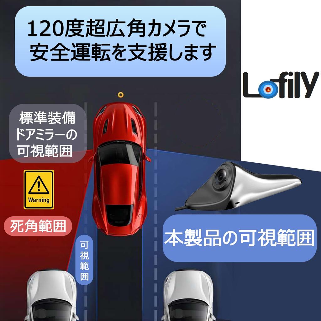 Lofily Side Mirror Drive Touch Panel Monitor Camera 720P 1080P Recording Parking Adjustable Lens Easy Japanese Operation Japanese Instruction Vehicle