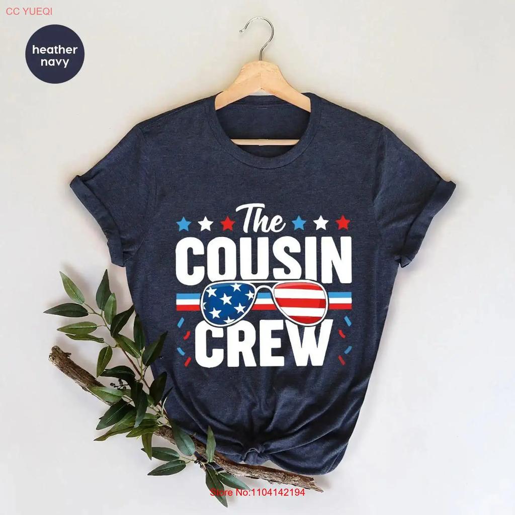 Cousin Crew 4th Of July T Shirt The Matching Family Patriotic Vintage Washed Designer Clothes Top For Everyday Wear Stretched