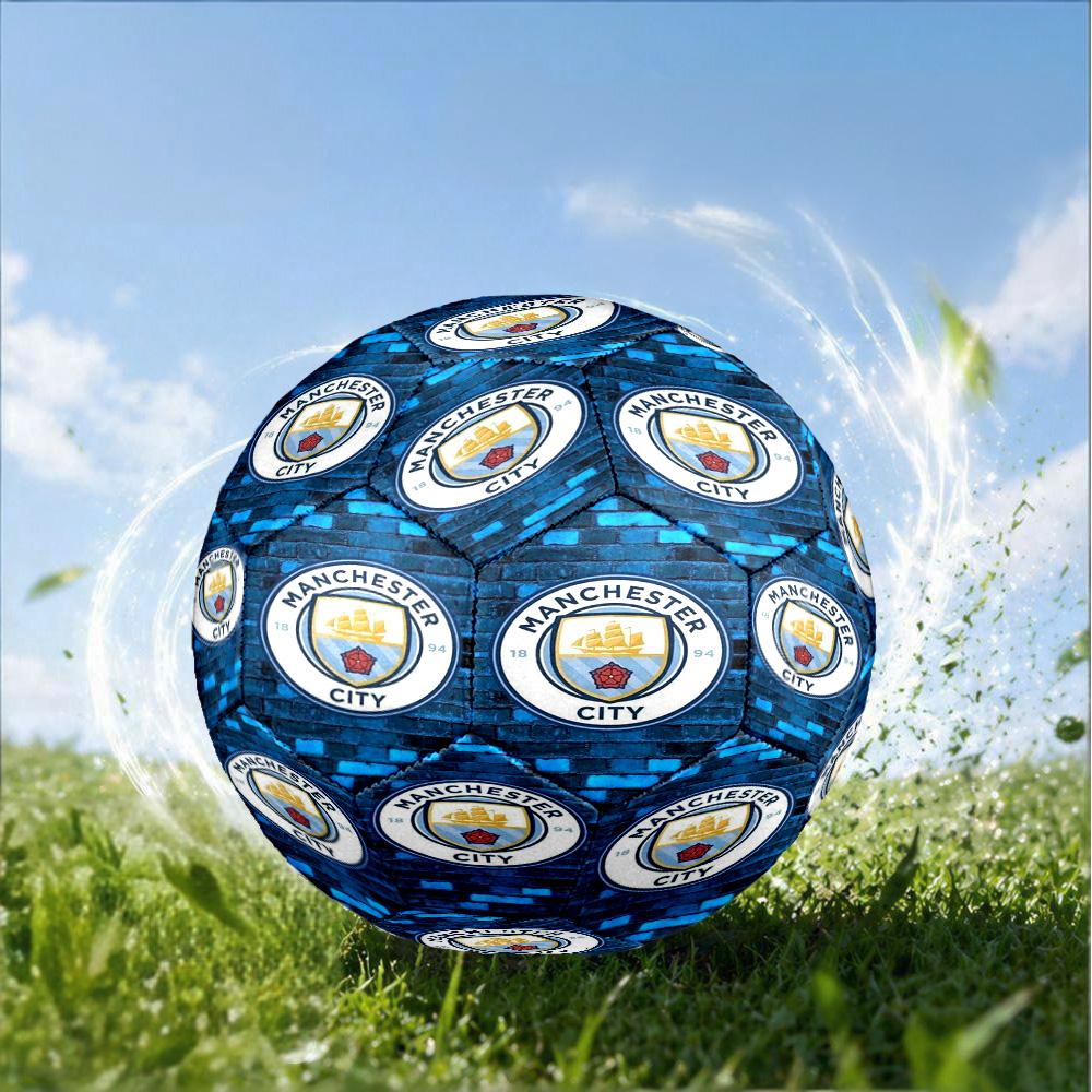 City Football Club Printed Size 5 Soccer Balls, High-Quality, Anti-Slip, Protective Football, A Unique Gift , Birthdays, Christmas Gifts