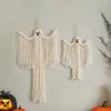 M-Modern-2PCS Halloweenparty Macrame Wall Hangings Witchy Spooky Home Decor Dark Academia Gothic Boho Art