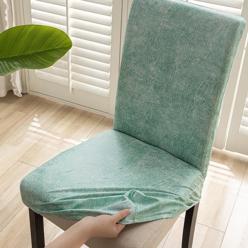 Housse de Chaise en Tissu Technique Imperméable Housse de Chaise de Salle à Manger pour la Maison Coussin de Dossier Housse de Chaise d'Hôtel Monobloc