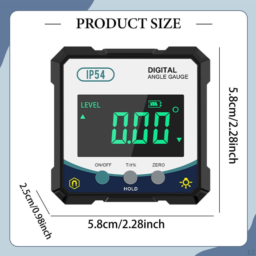 Digital Level Angle Gauge Meter Inclinometer Woodworking Cube Compact Protractor Measurement for