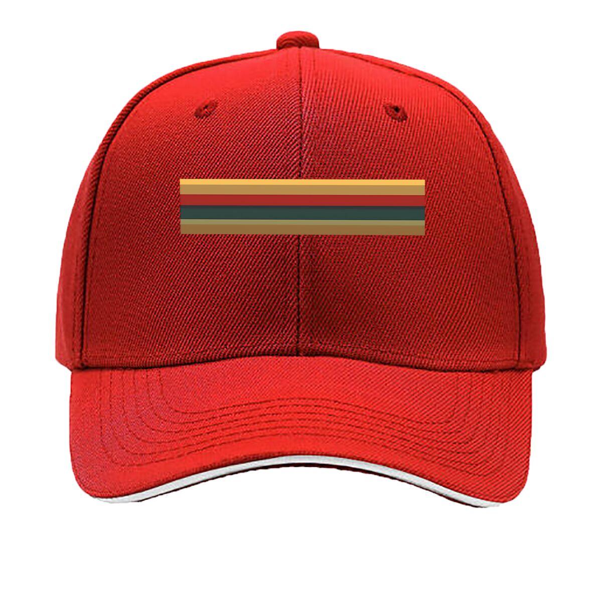 Stripes  Minimalist Abstract Design Sandwich Baseball Cap One Size