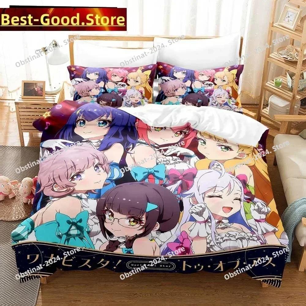 3D Anime Kawaii Girl World Dai Star Bedding Set Printed single Comforter Quilt Duvet Cover Pillow Case 3 Pieces Kids Adult Size